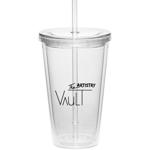 Plastic Cup w/ Re-Useable Straw